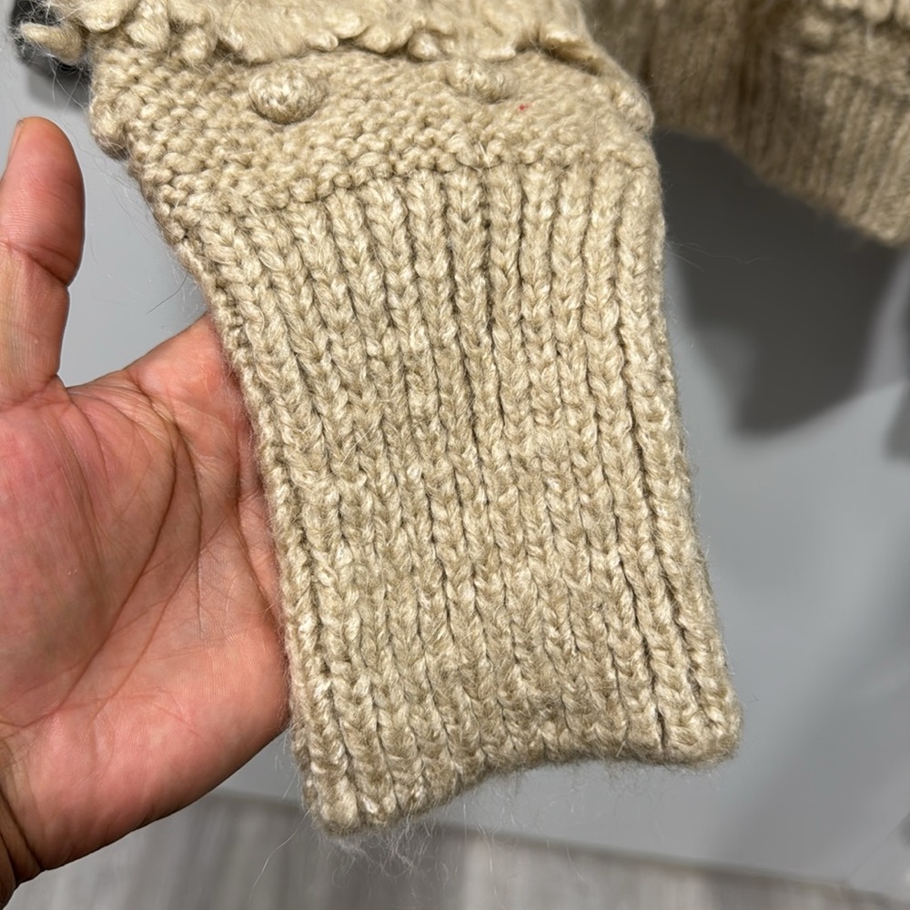Zara Beige Textured Knit Sweater - Picture 8 of 13